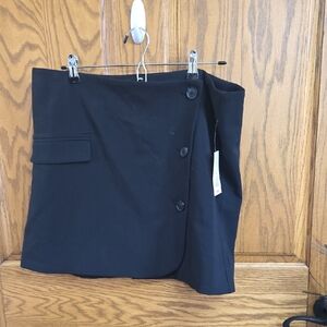 A New Day Black Asymmetrical Cargo Mini Skirt